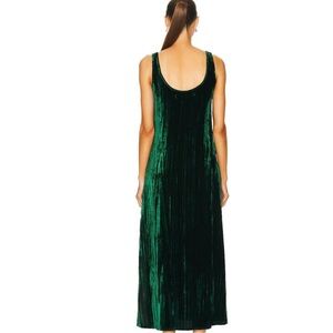 ‼️SOLD‼️Enza Costa Silk Textured Velvet Tank Dress Emerald NWOT Size (1) Small